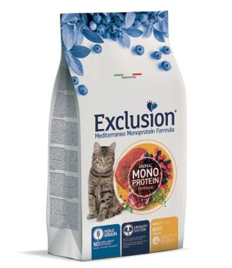 EXCLUSION GATTO MEDITERRANEO MONOPROTEICO NOBLE GRAIN ADULT MANZO 300GR