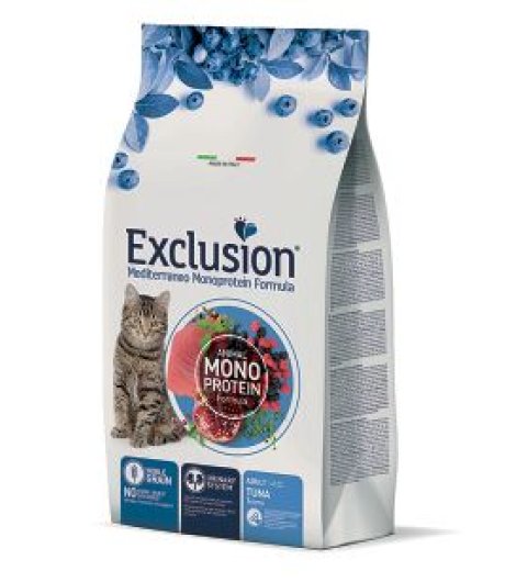 EXCLUSION GATTO MEDITERRANEO MONOPROTEICO NOBLE GRAIN ADULT TONNO 300GR