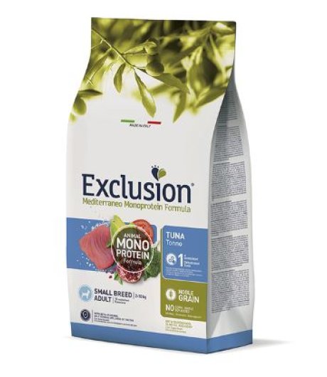 EXCLUSION CANE MEDITERRANEO MONOPROTEICO NOBLE GRAIN SMALL BREED ADULT TONNO 500GR FLASH