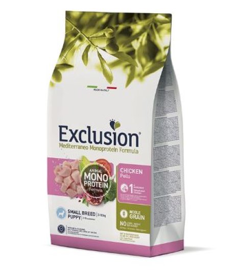 EXCLUSION CANE MEDITERRANEO MONOPROTEICO NOBLE GRAIN SMALL BREED PUPPY POLLO 500GR