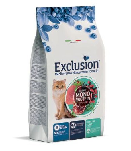 EXCLUSION GATTO MEDITERRANEO MONOPROTEICO NOBLE GRAIN STERILIZED TONNO 300GR