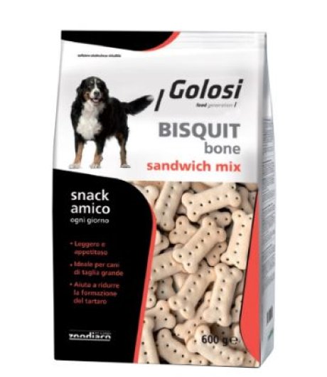 PROLIFE CANE SNACK GOLOSI BISQUIT BONE SANDWICH MIX 600GR