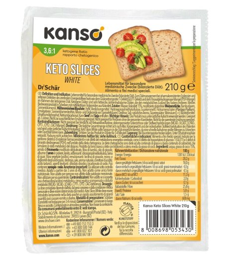 KANSO Keto Slices White 210g