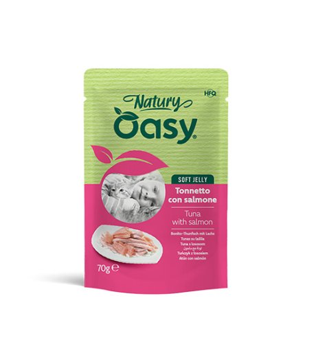 OASY GATTO NATURY SOFT JELLY TONNETTO SALMONE 70GR (bustina)