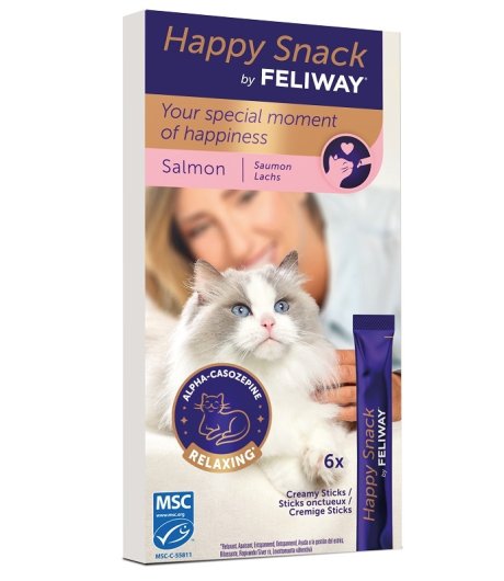 FELIWAY HAPPY SNACK 6 STICK SALMONE - CEVA