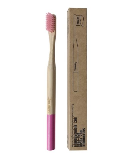 SPAZZOLINO BAMBOO MEDIUM ROSA