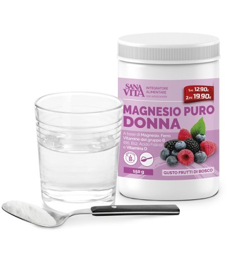 MAGNESIO DONNA PURO SANAVITA 150G MAGNESIO DONNA PURO SANAVITA 150G