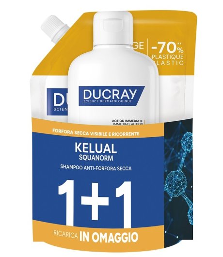 Kelual Squanorm Shampoo trattante anti-forfora 400ml + Ricarica 400ml