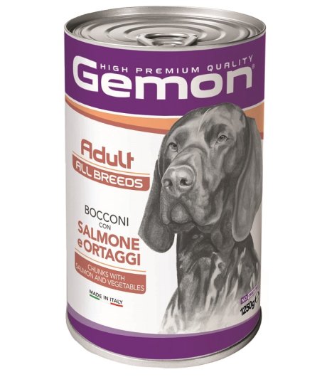 GEMON CANE BOCCONI ALL BREED ADULT SALMONE ORTAGGI 1,25KG (lattina)