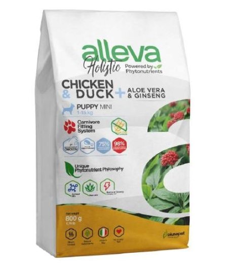 ALLEVA HOLISTIC DOG PUPPY/JUNIOR CHICKEN MINI KG 0.800 - P00219
