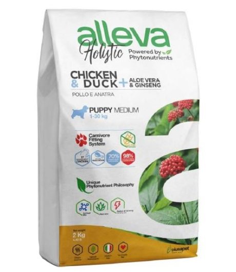 ALLEVA HOLISTIC DOG PUPPY/JUNIOR CHICKEN MEDIUM KG 0.800 - P00220
