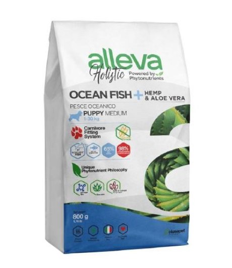 ALLEVA HOLISTIC DOG PUPPY/JUNIOR FISH MEDIUM KG 0.800 - P00222