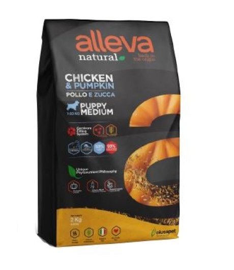 ALLEVA NATURAL DOG PUPPY CHICKEN AND PUMPKIN MEDIUM KG 0.800 - P00202