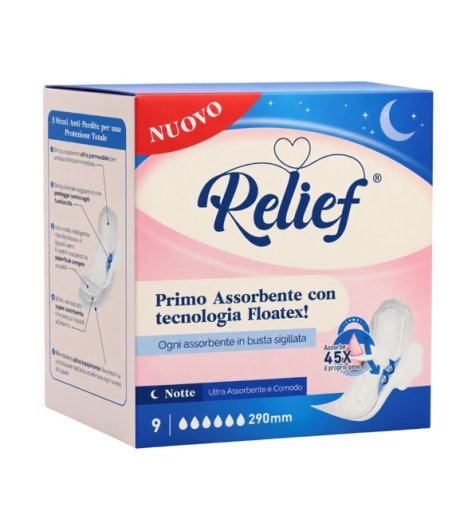 RELIEF ASSORBENTI NOTTE 9PZ