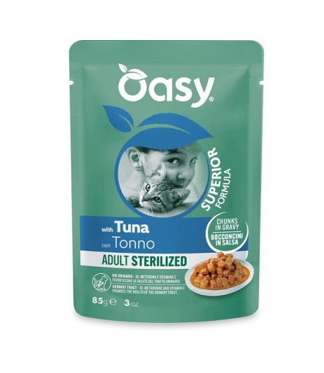 OASY GATTO BOCCONCINI STERILIZED ADULT TONNO 85GR (bustina)