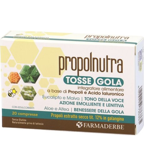 PROPOLNUTRA TOSSE GOLA EUC/MEN20CPR PROPOLNUTRA TOSSE GOLA EUC/MEN20CPR