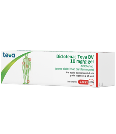 Diclofenac Teva*gel120g 10mg/g