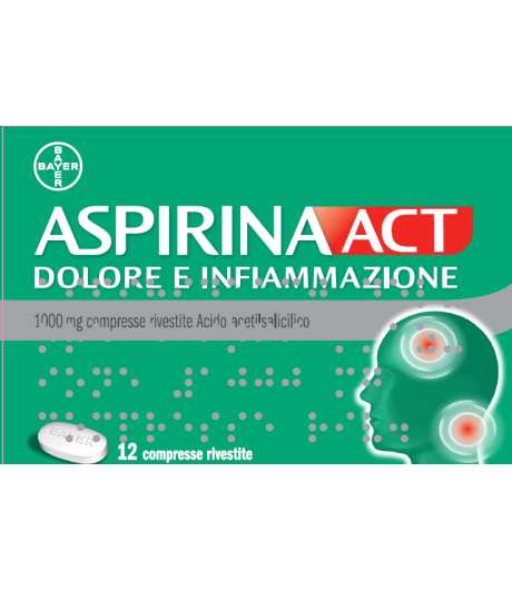 ASPIRINAACT DOL INF*12CPR 1G