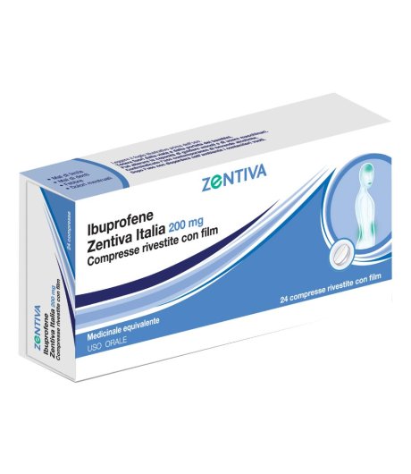 Ibuprofene Zentiva 200 mg Antinfiammatorio 24 Compresse Rivestite