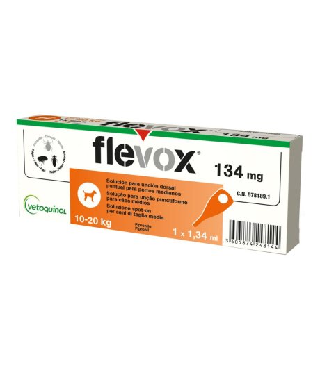 FLEVOX*SPOTON 1PIP 1,34ML CANI