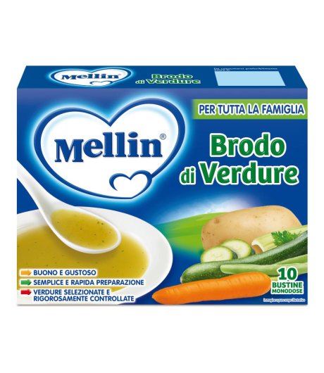 MELLIN BRODO VERDURE 10BUST 8G