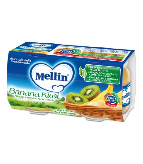 Mellin Omog Banana/kiwi 2x100g