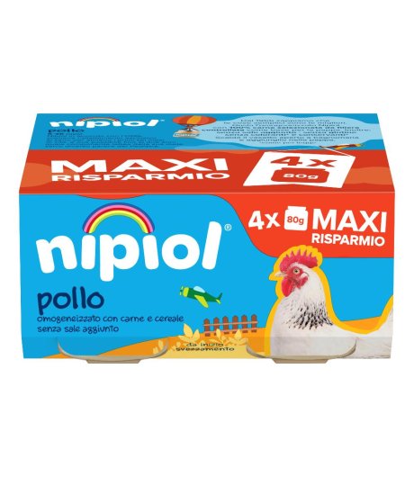 NIPIOL OMOG POLLO 4X80G