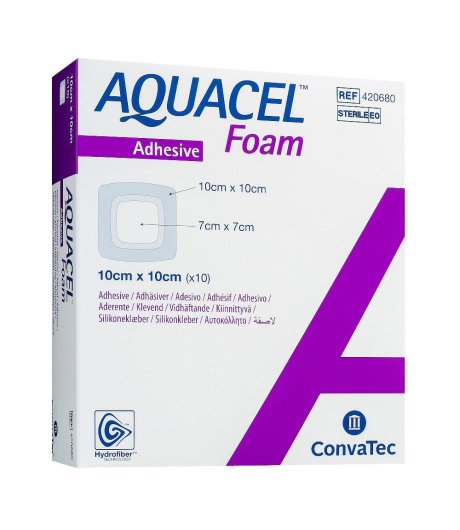 Aquacel Foam Adh 10x10 10pz