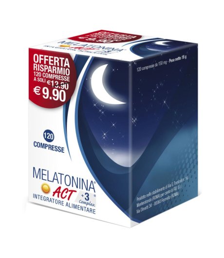 Melatonina Act 1mg+3comp120cpr