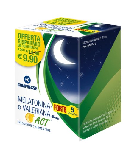 Melatonina Act 1mg+val+5c60cpr