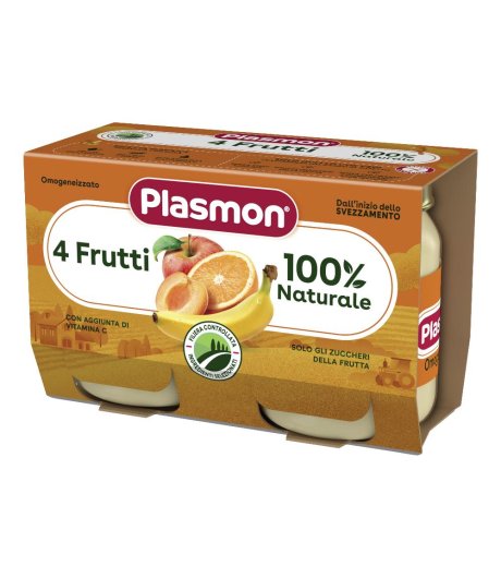 PLASMON OMOG 4 FRUTTI 2X104G