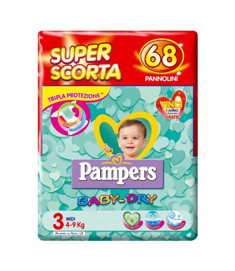 PAMPERS BD SUPERBAG MIDI 68 9222