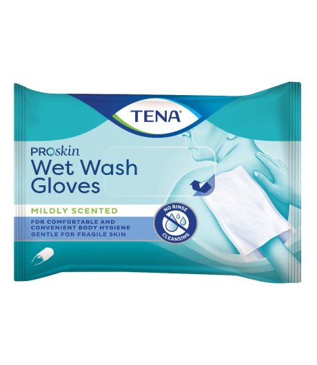 TENA WET WASH GLOVE 8PZ