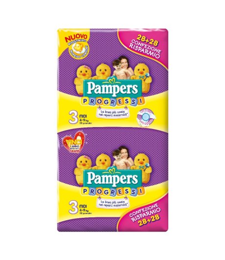 PAMPERS PROGR SENS MIDI 56PZ