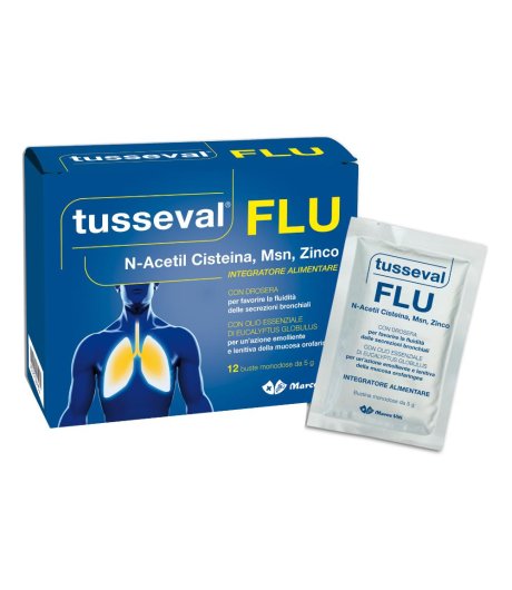 Tusseval Flu 12 Bustine Solub