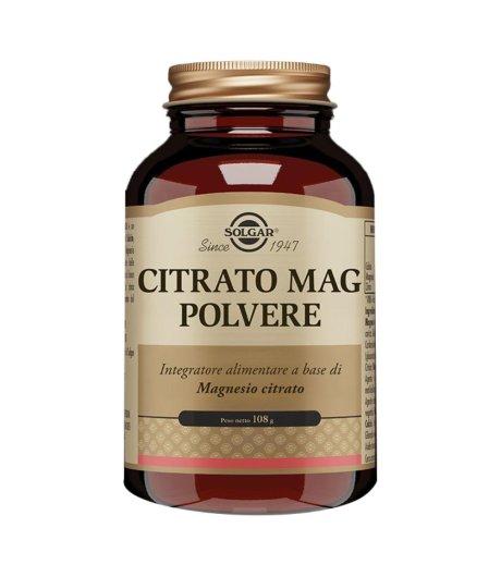 CITRATO MAG Polv.108g SOLGAR