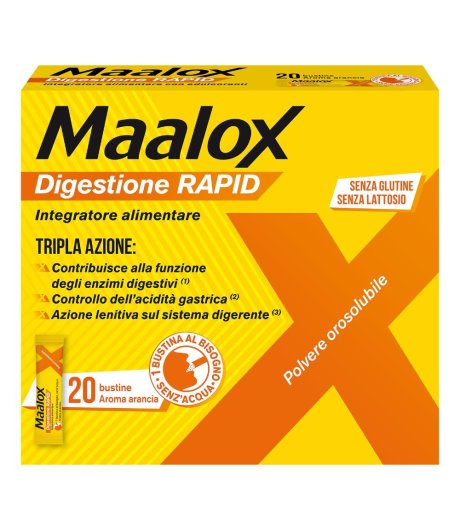 Maalox Digestione Rapid 20 bustine aroma arancia