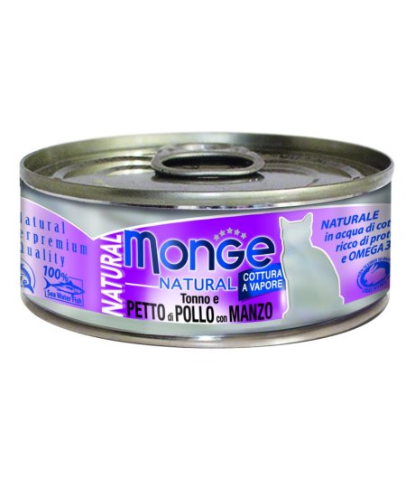 MONGE NAT POLLO/MANZO 80GR