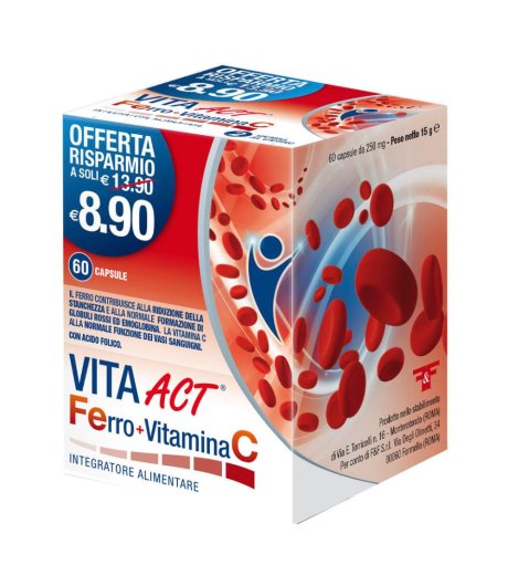 Ferro+vitamina C Act 60cps