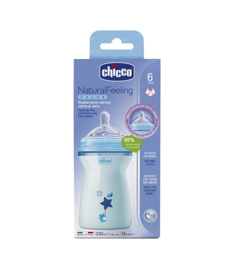 CH BIB NAT-FEEL 6M+ BOY 330ML