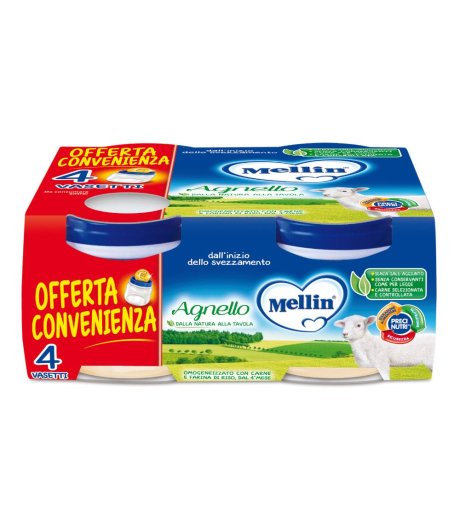 Mellin Omog Agnello 4x80g