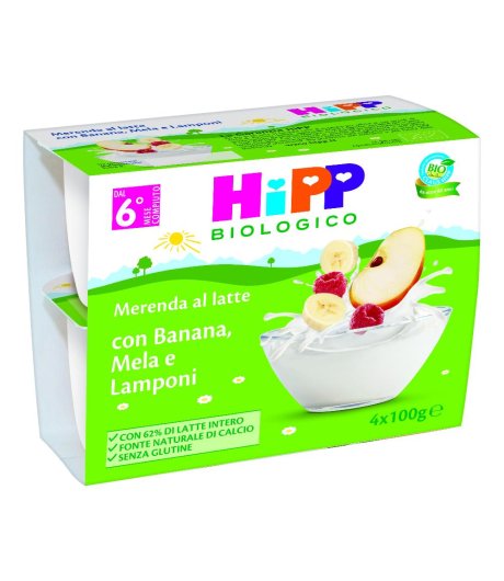 HIPP BIO MER LATTE/BAN/L4X100G