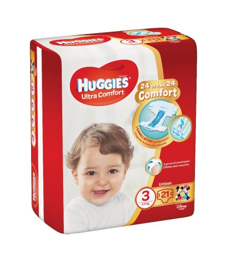 HUGGIES ULTRA COMFORT BAS3 21P