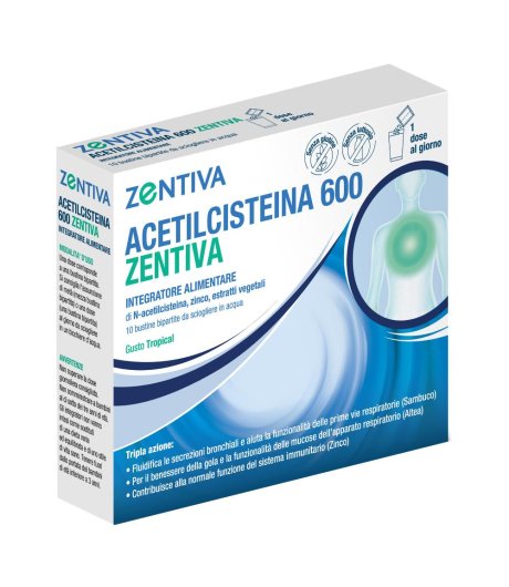 Acetilcisteina 600 Zent 10bust