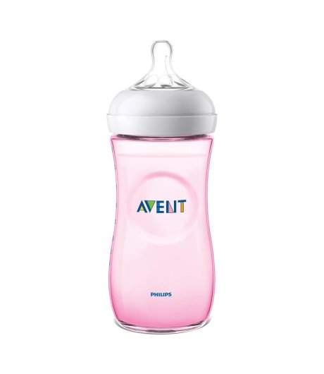 Avent Bib Nat Pp Rosa 330ml