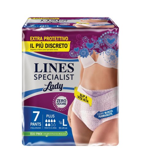 Lines Specialist Lady 7 Mutandine Pants Plus Taglia L