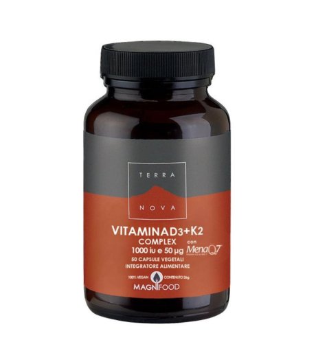 Terranova Vitamina D3+k2 50cps