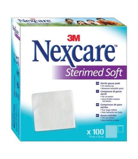 Nexcare Sterimed Soft Garza Compressa Tessuto Non Tessuto Sterile 10x10m 100 Pezzi