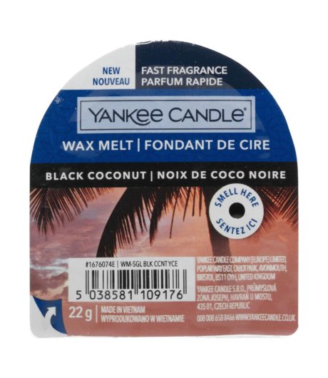YC WAX MELT SINGLE BLACK COCONUT