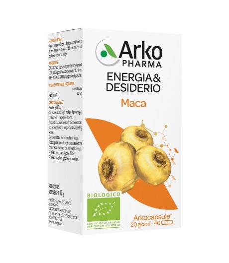 ARKOCAPSULE MACA BIO 40CPS